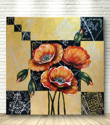 Mohnblumen original acryl - original,