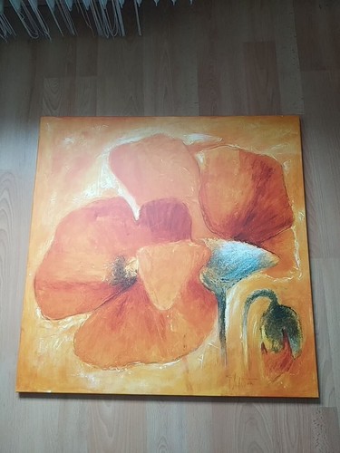 Bild leinwand 80x80cm signiert - leinwand,