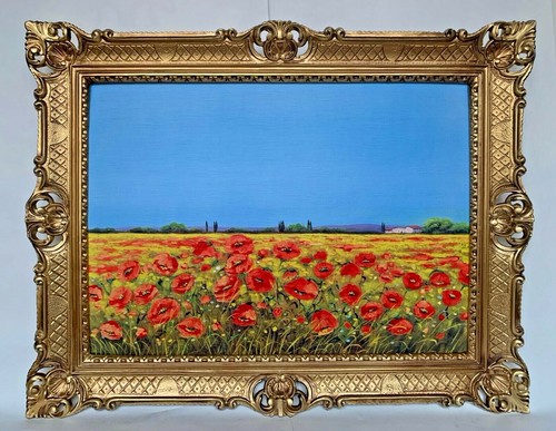 Mohnfelder mohnblumen wandbild - mohnfelder,