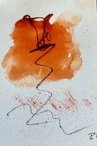 Original abstrakte aquarell - original,