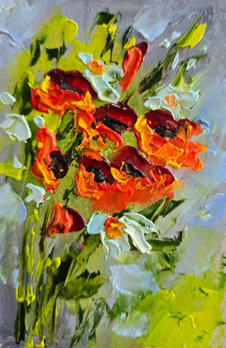 Abstrakte mohnblumen - mohnblumen, in
