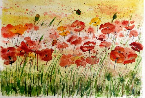 Bild aquarell original - aquarell,