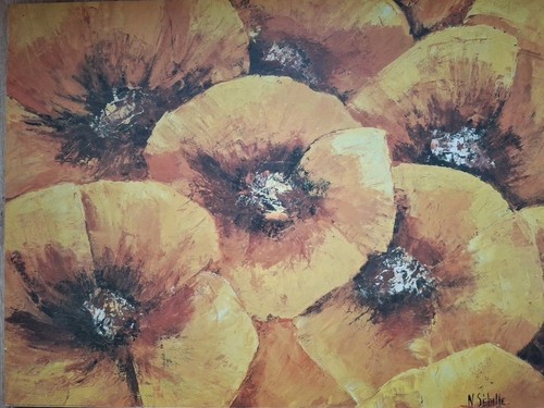 Wandbild mohnblumen kunstdruck - mohnblumen,