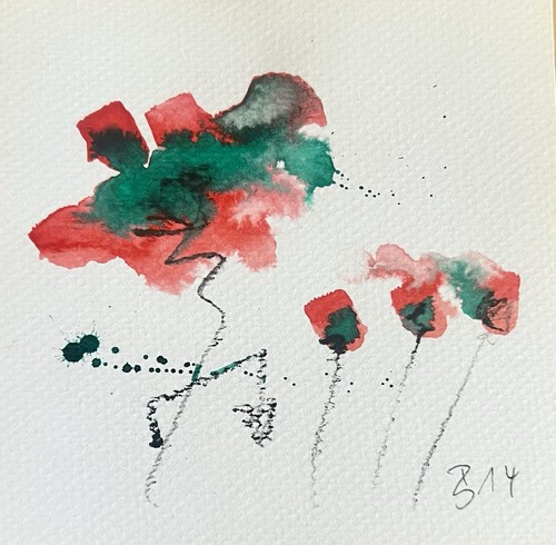 Original abstrakte aquarell - original,