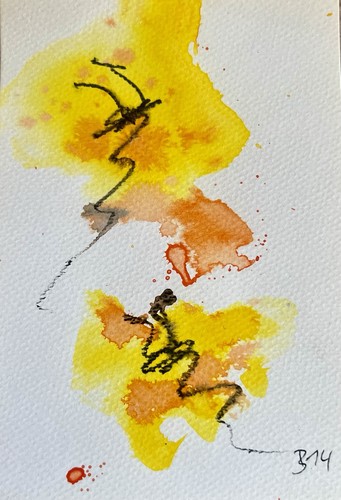 Original abstrakte aquarell - abstrakte,