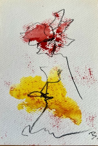 Original abstrakte aquarell - original,