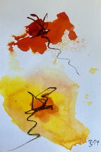 Original abstrakte aquarell - original,