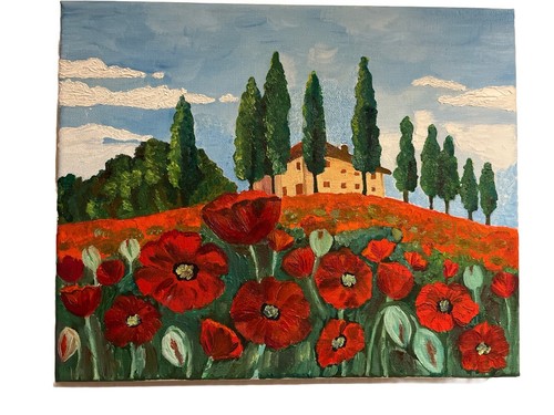 ölgemälde ölbild mohnblumen - Ölgemälde,