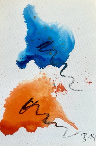Original abstrakte aquarell - original,