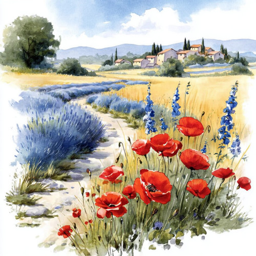 Wandbild sommer landschaft - sommer,