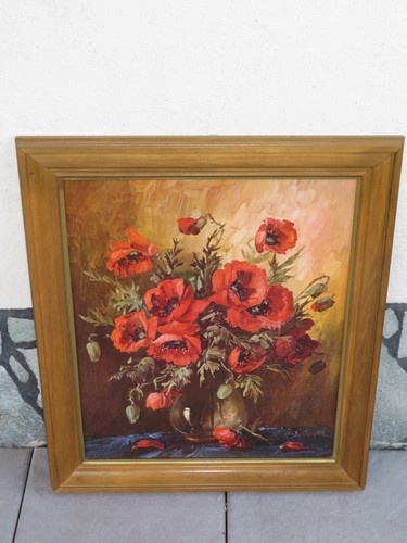 Vintage bild blumen mohnblumen - bild,